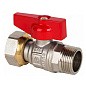 Кран латунный шаровой MVI BV.531 DN 20 PN 40 никелированный полнопроходной бабочка штуцер-накидная гайка купить в Нижнем Новгороде | "Проконсим"