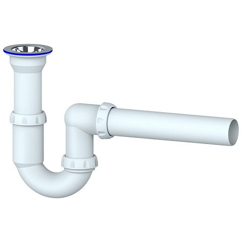Сифон для умывальника Unicorn Y110, 40х40 прямой отвод, 1 1/2'' х40 чаша из нержавеющей стали купить в Нижнем Новгороде | "Проконсим"