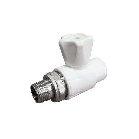 Кран шаровой для радиатора ПП 20-1/2'' PN 25 прямой с американкой белый VALFEX  купить в Нижнем Новгороде | "Проконсим"