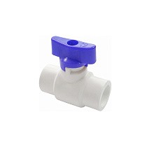  Краны шаровые ПП DN 20-25 PN 25 полупроходные белые с синей ручкой Valfex  (930024448) со склада Проконсим в Нижнем Новгороде
