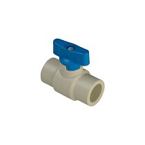  Краны шаровые ПП DN 20-25 PN 25 полупроходные серые с синей ручкой Valfex  (930024452) со склада Проконсим в Нижнем Новгороде