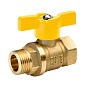 Кран латунный шаровой газовый 11Б27п DN20 PN40 бабочка муфта-штуцер БАЗ Standart купить в Нижнем Новгороде | "Проконсим"