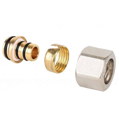 Евроконус латунный для PEX и МП-труб 16х2,0-1/2'' обжимной c накидной гайкой MVI MC.412.04 купить в Нижнем Новгороде | "Проконсим"