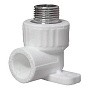 Угольник установочный ПП 25-1/2'' PN 25 с наружной резьбой белый VALFEX  купить в Нижнем Новгороде | "Проконсим"