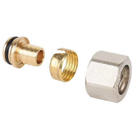 Евроконус латунный для PEX и МП-труб 16х2,0-1/2''обжимной c накидной гайкой MVI MC.410.04 купить в Нижнем Новгороде | "Проконсим"