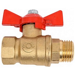  Латунный шаровой кран Ду32 Ру40 Valfex VF.218.LB1.114.DP 11Б27фт1М ВР-НР, проход , бабочка. (111201516) со склада Проконсим в Нижнем Новгороде