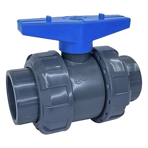 Кран шаровый клеевой НПВХ DN 90 PN 16 уплотнение EPDM/TPV черный Aquaviva AQVBVD90 купить в Нижнем Новгороде | "Проконсим"