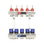 Коллекторная группа из латуни DN 25-5 вых. G-3/4'' евроконус, с расходомерами, без дренажного крана и воздухоотводчика VARMEGA VM15405