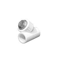 Акция! Фильтр сетчатый 45гр. ПП 32 PN 25 муфта-муфта белый PlasticPro  (251540084) со склада Проконсим в Нижнем Новгороде