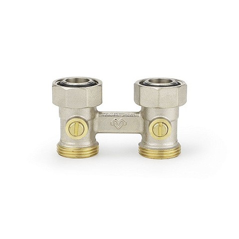 Узелы нижнего подключения VARMEGA VM141 DN20 прямой двухтрубный 3/4''x3/4'' евроконус муфта-штуцер купить в Нижнем Новгороде | "Проконсим"
