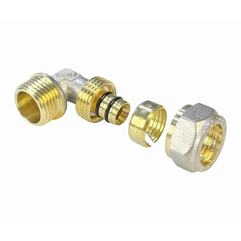 Угольник латунный для PEX труб 16-1/2'' PN 10 обжимной никелированный Valfex VF.352.N  купить в Нижнем Новгороде | "Проконсим"