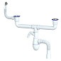 сифон для двойной мойки Unicorn В741V, 40х50 гибкий отвод, 1 1/2'' х40 с отводом для стиральной машины, круглый перелив купить в Нижнем Новгороде | "Проконсим"