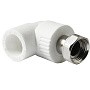 Угольник комбинированный ПП 32-1 1/4'' PN 25 с накидной гайкой белый Pro Aqua PA29219