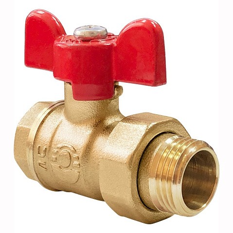 Кран латунный шаровой Valfex Optima.227.L0B1 11Б27фт1М DN 20 PN 25 американка бабочка купить в Нижнем Новгороде | "Проконсим"