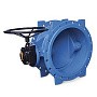 Затвор дисковый поворотный DN 600 PN 10 фланцевый с 2-эксцентриситетами с диском из чугуна уплотнение-EPDM с редуктором FAF 38100600P