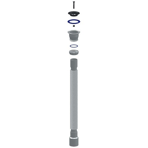 Сифон гофрированный Unicorn D230, 40х50 гибкий отвод, 1 1/2'' х40 чашка из нержавеющей стали, 1200мм купить в Нижнем Новгороде | "Проконсим"