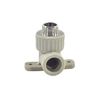  Угольники ПП DN 20-25 PN 25 для смесителя с наружной резьбой серые Valfex  (930024331) со склада Проконсим в Нижнем Новгороде