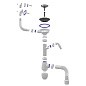Сифон для мойки Unicorn В427, 40х50 гибкий отвод, 3 1/2'' х40 с отводом для стиральной машины, круглый и прямоугольный перелив купить в Нижнем Новгороде | "Проконсим"