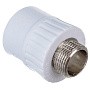 Муфта комбинированная ПП 20-3/4'' PN 25 с наружной резьбой белая РТП 10663 купить в Нижнем Новгороде | "Проконсим"