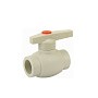Кран шаровой полипропиленовый OPTIMA VALFEX 32 PN 25 с металлическим шаром серый