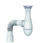Сифон для умывальника Unicorn А120, 40х50 гибкий отвод, 1 1/2'' х40 чаша из нержавеющей стали  купить в Нижнем Новгороде | "Проконсим"