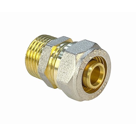 Муфты латунные для PEX труб DN 16-32 PN 10 обжимные никелированные с наружной резьбой Valfex VF.301.N купить в Нижнем Новгороде | "Проконсим" Муфты латунные для PEX труб DN 16-32 PN 10 обжимные никелированные с наружной резьбой Valfex VF.301.N купить в Нижнем Новгороде | "Проконсим"