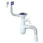 Сифон для мойки Unicorn В427Р, 40х50 гибкий отвод, 3 1/2'' х40 с отводом для стиральной машины, круглый и прямоугольный перелив купить в Нижнем Новгороде | "Проконсим"