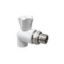Кран шаровой для радиатора ПП 20-1/2'' PN 25 угловой с американкой белый VALFEX  купить в Нижнем Новгороде | "Проконсим"